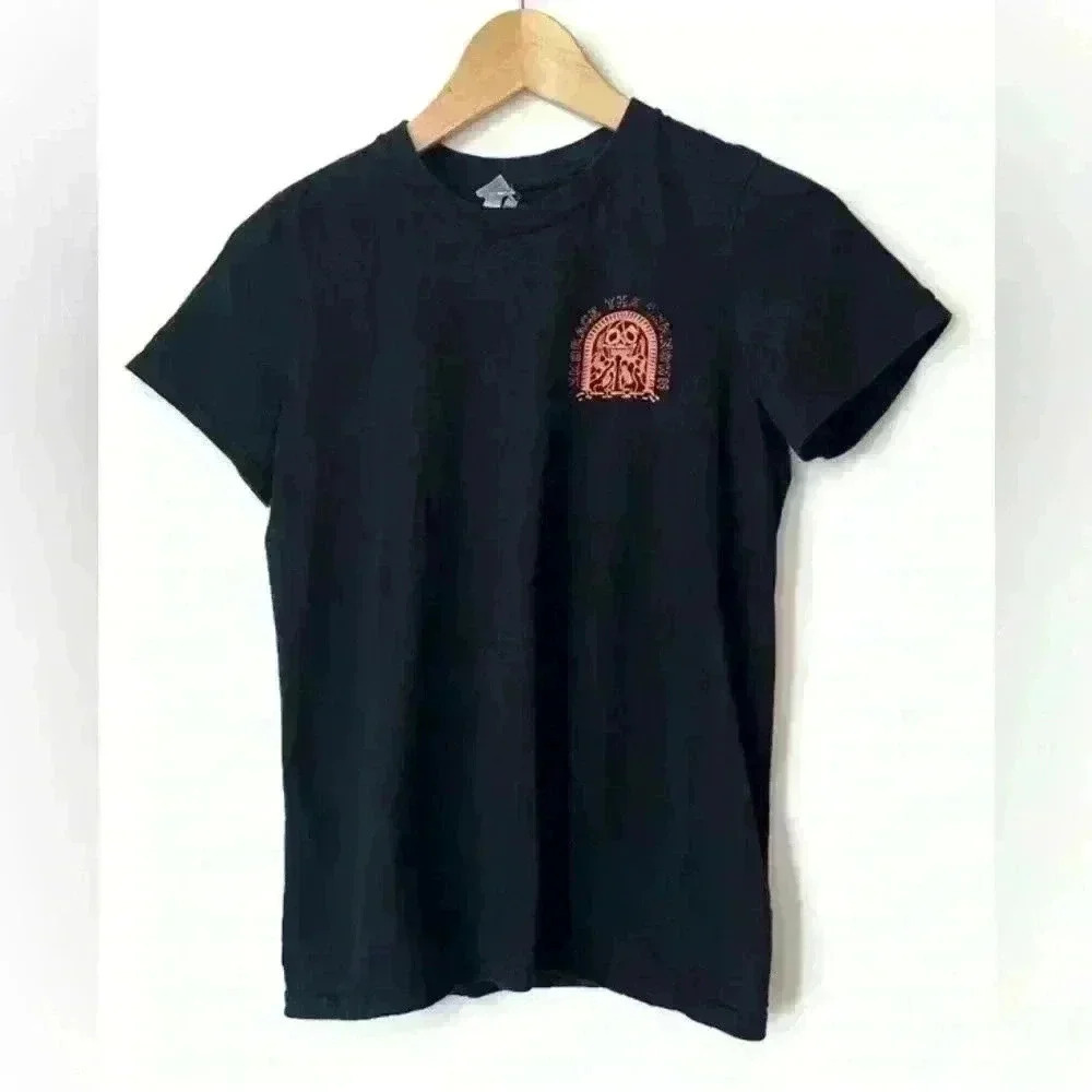 Embrace the Unknown Skull Black Graphic T-Shirt Goth Emo Punk Indie Sleeze XS